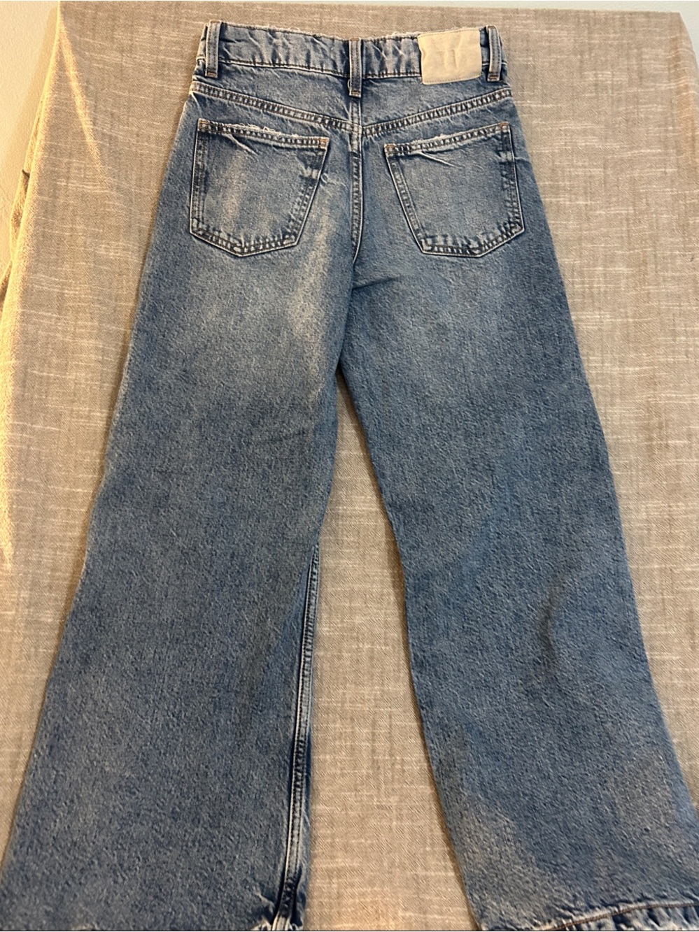 Zara Girls Kids Wide-Leg Denim Jeans in Blue - back to school - size 11/12 - Picture 4 of 8